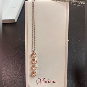 Mariana Silver Necklace with Iridescent Crystal Drops